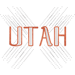 Glitter Utah Rhinestone Iron On Stickers for Clothes